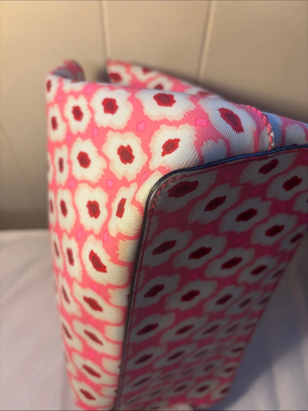 NWOT Kate Spade Laurel Way Evangelie Satchel - Ikat Posy PinK - Full Set!